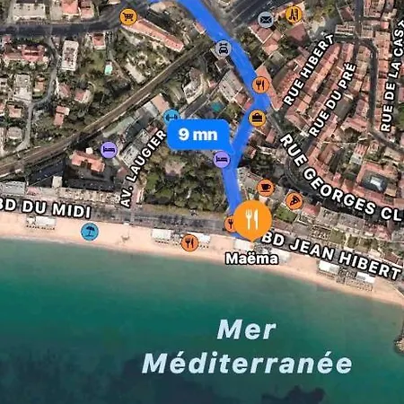 Apartamento Luxurious In 450m From Sea With Terrace And Air Conditioning And Private Parking *